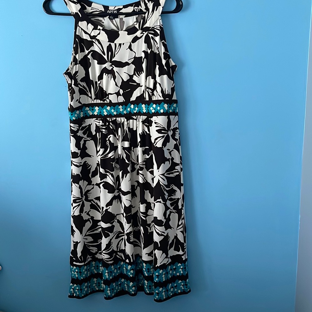 Apt. 9 Black and white with blue trimming size small.